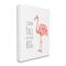 Stupell Industries Stand Tall and Dream Big Phrase Pink Flamingo Canvas Wall Art